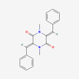 molecular formula C20H18N2O2 B7765656 (3Z,6Z)-3,6-Dibenzylidene-1,4-dimethylpiperazine-2,5-dione 