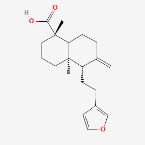 molecular formula C20H28O3 B7765732 (1S,4aR,5S)-5-(2-(furan-3-yl)ethyl)-1,4a-dimethyl-6-methylenedecahydronaphthalene-1-carboxylic acid 