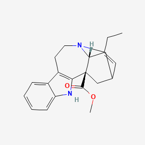 molecular formula C21H24N2O2 B7765764 NCGC00385182-01_C21H24N2O2_Ibogamine-18-carboxylic acid, 3,4-didehydro-, methyl ester, (5beta,18beta)- 