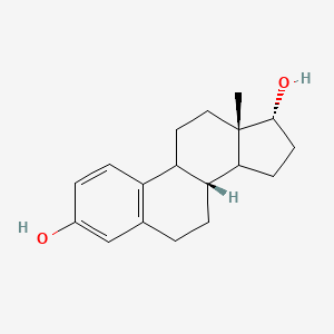 molecular formula C18H24O2 B7765783 (8R,13S,17R)-13-methyl-6,7,8,9,11,12,14,15,16,17-decahydrocyclopenta[a]phenanthrene-3,17-diol 