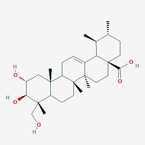 molecular formula C30H48O5 B7765795 (1S,2R,4aS,6aS,6bR,9R,10R,11R,12aR)-10,11-dihydroxy-9-(hydroxymethyl)-1,2,6a,6b,9,12a-hexamethyl-2,3,4,5,6,6a,7,8,8a,10,11,12,13,14b-tetradecahydro-1H-picene-4a-carboxylic acid 