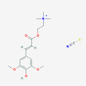 molecular formula C17H24N2O5S B7765814 Choline, thiocyanate, 4-hydroxy-3,5-dimethoxycinnamate 