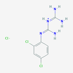 molecular formula C8H10Cl3N5 B7766051 diaminomethylidene-[N'-(2,4-dichlorophenyl)carbamimidoyl]azanium;chloride 