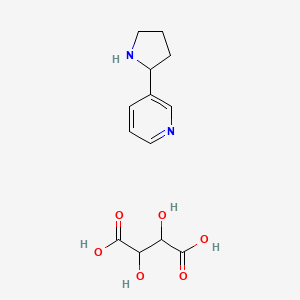 molecular formula C13H18N2O6 B7766089 3-Pyrrolidin-2-yl-pyridine tartrate (1:1) 