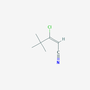 molecular formula C7H10ClN B7766158 (2Z)-3-chloro-4,4-dimethylpent-2-enenitrile 