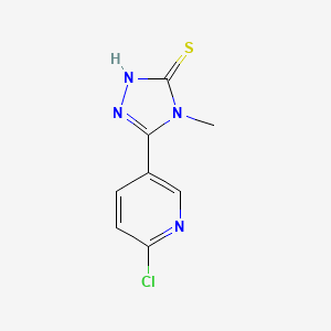 molecular formula C8H7ClN4S B7766174 5-(6-chloro-3-pyridyl)-4-methyl-4H-1,2,4-triazole-3-thiol 