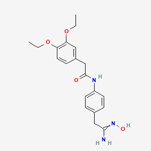 N-[4-(2-amino-2-hydroxyiminoethyl)phenyl]-2-(3,4-diethoxyphenyl)acetamide