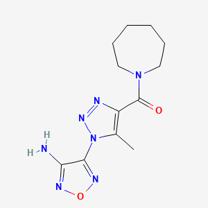 molecular formula C12H17N7O2 B7766239 3-Amino-4-[4-(azepan-1-ylcarbonyl)-5-methyl-1H-1,2,3-triazol-1-yl]-1,2,5-oxadiazole CAS No. 312511-59-4
