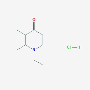 molecular formula C9H18ClNO B7766297 1-Ethyl-2,3-dimethylpiperidin-4-one hydrochloride 