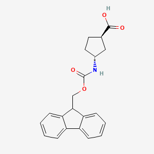 molecular formula C21H21NO4 B7766327 (1R,3R)-3-(Fmoc-amino)cyclopentanecarboxylic acid 