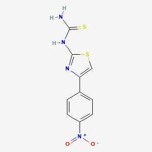 molecular formula C10H8N4O2S2 B7766603 1-(4-(4-Nitrophenyl)thiazol-2-yl)thiourea 