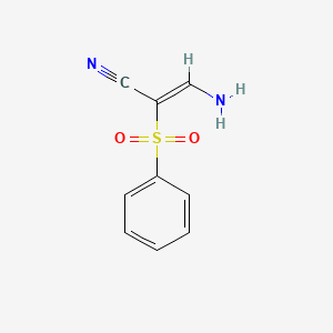 (2Z)-3-amino-2-(benzenesulfonyl)prop-2-enenitrile