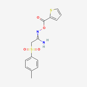 [[1-Amino-2-(4-methylphenyl)sulfonylethylidene]amino] thiophene-2-carboxylate