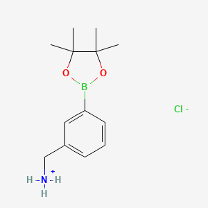 [3-(4,4,5,5-Tetramethyl-1,3,2-dioxaborolan-2-yl)phenyl]methylazanium;chloride