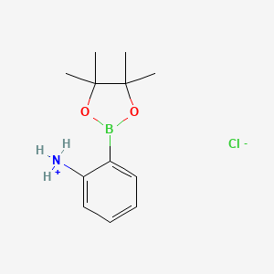 [2-(4,4,5,5-Tetramethyl-1,3,2-dioxaborolan-2-yl)phenyl]azanium;chloride