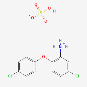 [5-Chloro-2-(4-chlorophenoxy)phenyl]azanium;hydrogen sulfate