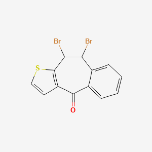 molecular formula C13H8Br2OS B7766854 9,10-Dibromo-9,10-dihydro-4H-benzo[4,5]cyclohepta[b]thiophen-4-one CAS No. 34580-10-4