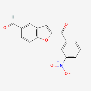 2-(3-Nitrobenzoyl)benzofuran-5-carbaldehyde
