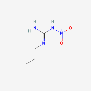 molecular formula C4H10N4O2 B7767106 Guanidine, N-nitro-N'-propyl- CAS No. 35091-64-6