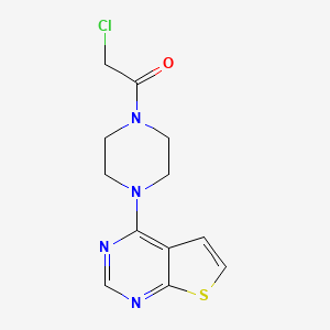 molecular formula C12H13ClN4OS B7767214 2-Chloro-1-(4-thieno[2,3-d]pyrimidin-4-ylpiperazino)-1-ethanone 