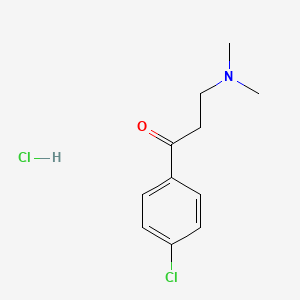 molecular formula C11H15Cl2NO B7767240 1-(4-Chlorophenyl)-3-(dimethylamino)propan-1-one Hydrochloride CAS No. 5409-48-3