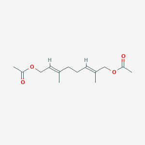 molecular formula C14H22O4 B7767250 Octa-2,6-diene, 1,8-diacetoxy-2,6-dimethyl- 