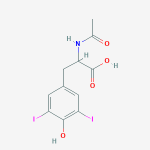 molecular formula C11H11I2NO4 B7767377 2-(Acetylamino)-3-(4-hydroxy-3,5-diiodophenyl)propanoic acid 
