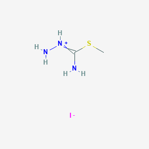 molecular formula C2H8IN3S B7767409 Amino-[amino(methylsulfanyl)methylidene]azanium;iodide 