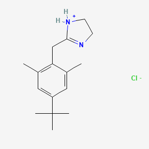 molecular formula C16H25ClN2 B7767566 1H-Imidazole, 2-((4-(1,1-dimethylethyl)-2,6-dimethylphenyl)methyl)-4,5-dihydro-, monohydrochloride 