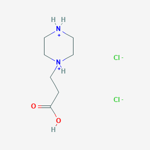 3-Piperazine-1,4-diium-1-ylpropanoic acid;dichloride