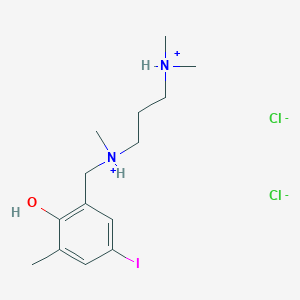 3-(Dimethylazaniumyl)propyl-[(2-hydroxy-5-iodo-3-methylphenyl)methyl]-methylazanium;dichloride