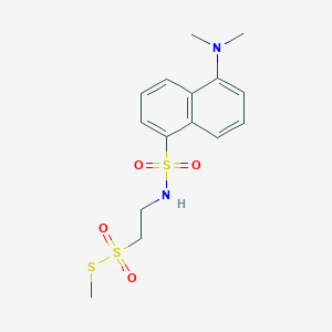 molecular formula C15H20N2O4S3 B7767801 5-(dimethylamino)-N-(2-methylsulfanylsulfonylethyl)naphthalene-1-sulfonamide 