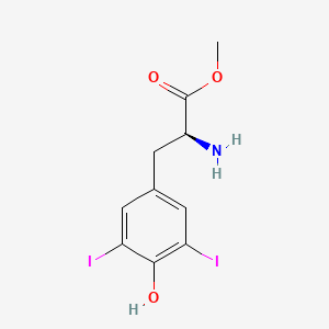 molecular formula C10H11I2NO3 B7767841 (S)-Methyl 2-amino-3-(4-hydroxy-3,5-diiodophenyl)propanoate CAS No. 23277-41-0