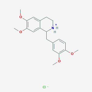 molecular formula C20H26ClNO4 B7767891 1-(3,4-Dimethoxybenzyl)-1,2,3,4-tetrahydro-6,7-dimethoxyisoquinolinium chloride 