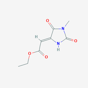 ethyl 2-[(4E)-1-methyl-2,5-dioxoimidazolidin-4-ylidene]acetate