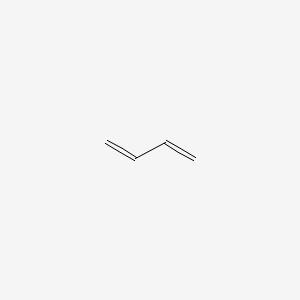 molecular formula C4H6<br>C4H6<br>CH2=(CH)2=CH2<br>CH2CHCHCH2 B7767984 1,3-Butadiene CAS No. 25339-57-5