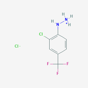 molecular formula C7H7Cl2F3N2 B7768250 [2-Chloro-4-(trifluoromethyl)anilino]azanium;chloride 