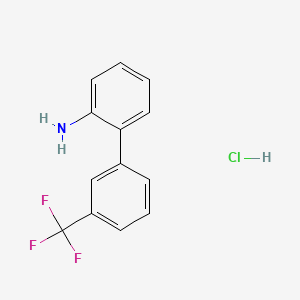 molecular formula C13H11ClF3N B7768339 3'-(Trifluoromethyl)-[1,1'-biphenyl]-2-amine hydrochloride 