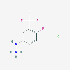 [4-Fluoro-3-(trifluoromethyl)anilino]azanium;chloride