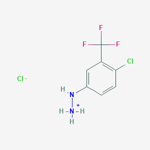 molecular formula C7H7Cl2F3N2 B7768373 [4-Chloro-3-(trifluoromethyl)anilino]azanium;chloride 