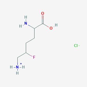 molecular formula C6H14ClFN2O2 B7768374 (5-Amino-5-carboxy-2-fluoropentyl)azanium;chloride 