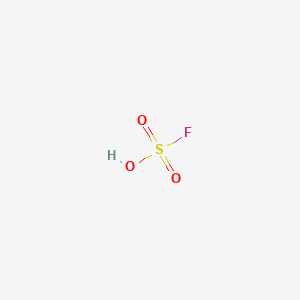 molecular formula HSO3F<br>FHO3S B7768391 Fluorosulfonic acid CAS No. 7789-21-2