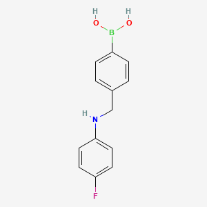 molecular formula C13H13BFNO2 B7768454 (4-(((4-Fluorophenyl)amino)methyl)phenyl)boronic acid 