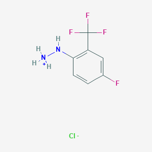 molecular formula C7H7ClF4N2 B7768474 [4-Fluoro-2-(trifluoromethyl)anilino]azanium;chloride 