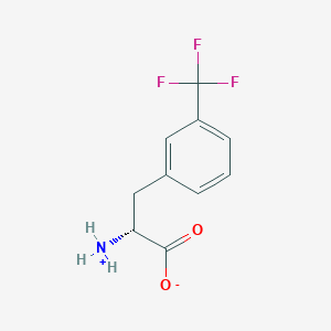 molecular formula C10H10F3NO2 B7768600 (2R)-2-azaniumyl-3-[3-(trifluoromethyl)phenyl]propanoate 