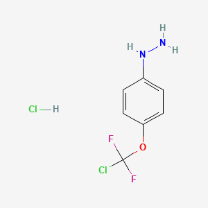 molecular formula C7H8Cl2F2N2O B7768653 [4-[Chloro(difluoro)methoxy]phenyl]hydrazine;hydrochloride 