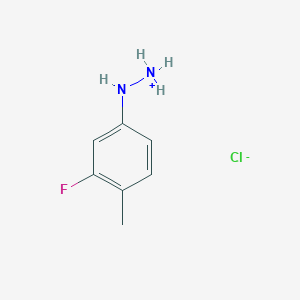 molecular formula C7H10ClFN2 B7768729 (3-Fluoro-4-methylanilino)azanium;chloride 