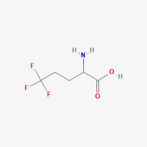 molecular formula C5H8F3NO2 B7768736 2-Amino-5,5,5-trifluoropentanoic acid CAS No. 27322-15-2