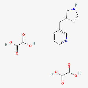 molecular formula C14H18N2O8 B7768935 3-Pyrrolidin-3-ylmethyl-pyridine dioxalate 