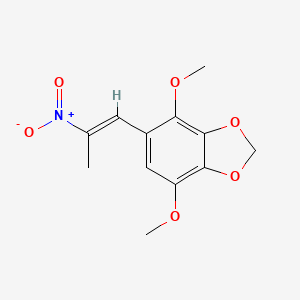 molecular formula C12H13NO6 B7769449 4,7-dimethoxy-5-[(E)-2-nitro-1-propenyl]-1,3-benzodioxole 
